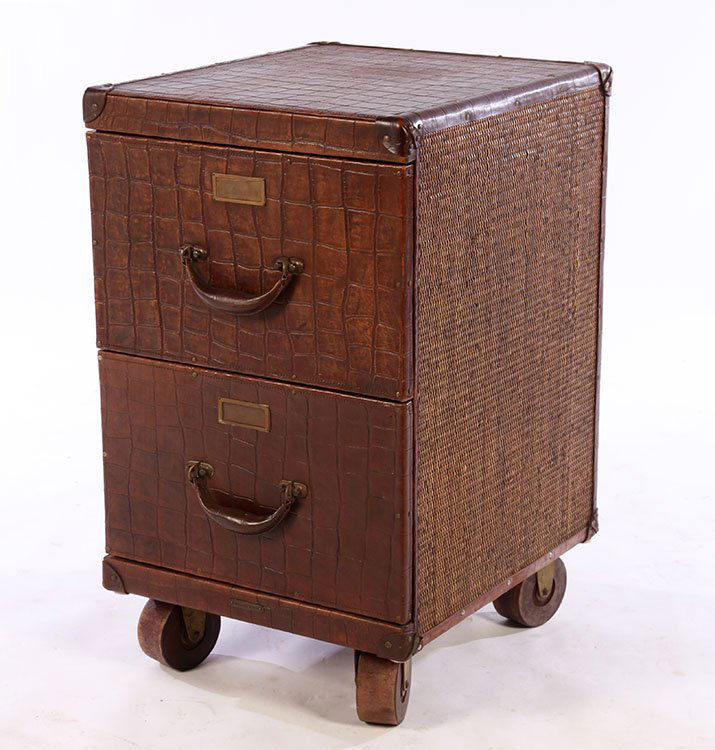 RALPH LAUREN FAUX ALLIGATOR 2 DRAWER FILE CABINET (1 of 6)