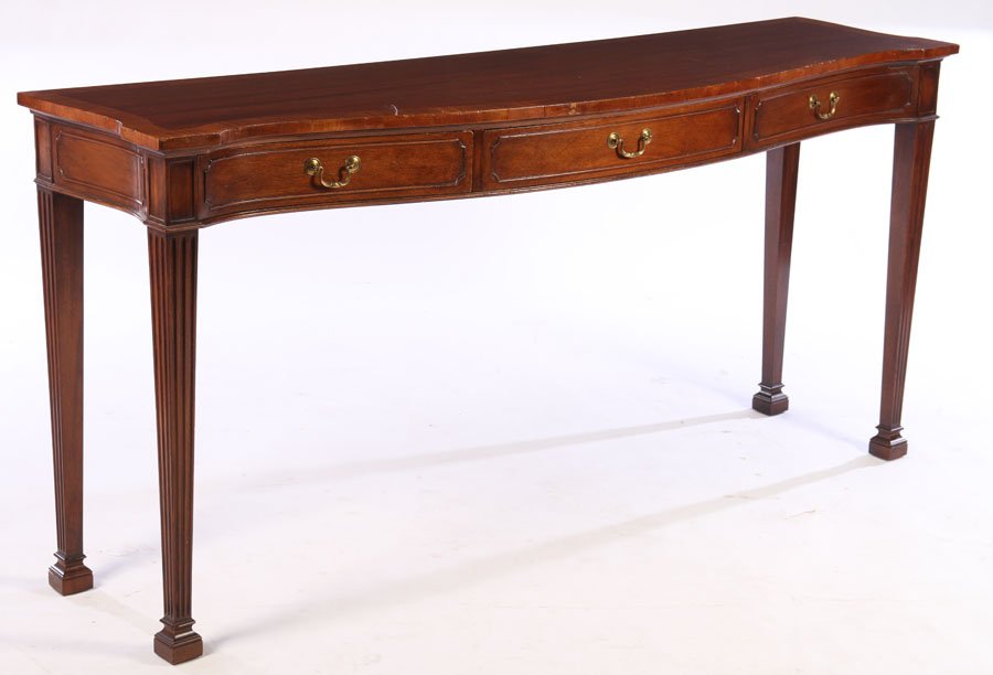A 20TH CENTURY MAHOGANY GEORGE III STYLE CONSOLE (1 of 4)