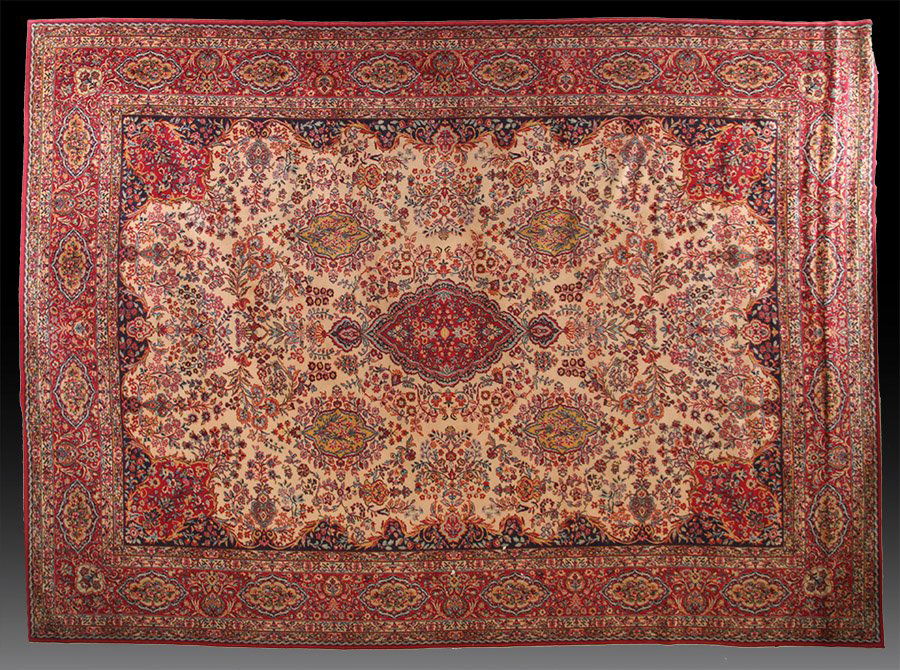 WOOLL ROOM SIZED RUG LABELED FRANCE (1 of 4)