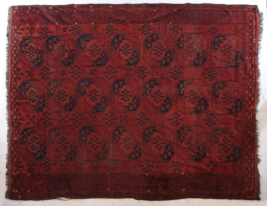 20TH CENTURY ROOMSIZED GEOMETRIC RUG WITH PATTERN (1 of 4)