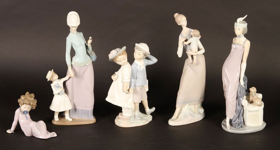 A 5 PIECE GROUPING OF LLADRO PORCELAIN (1 of 7)