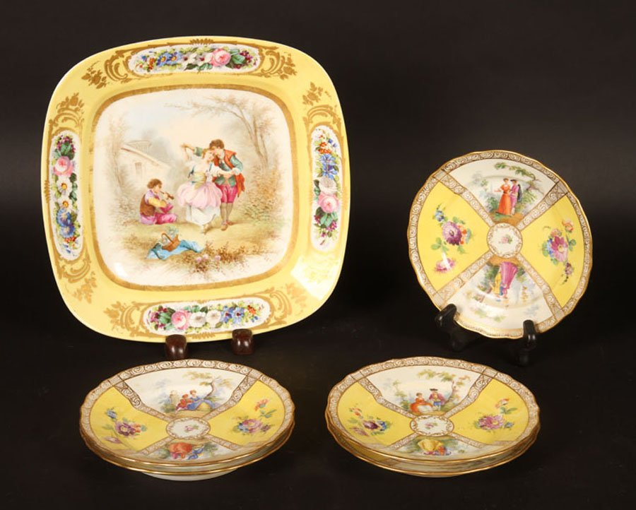 LOT OF 6 ITEMS GERMAN PORCELAIN PLATES PLATTER (1 of 4)