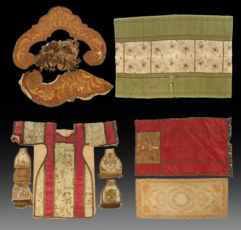 ESTATE LOT OF TEXTILES INCLUDING FRENCH AUBUSSON (1 of 7)