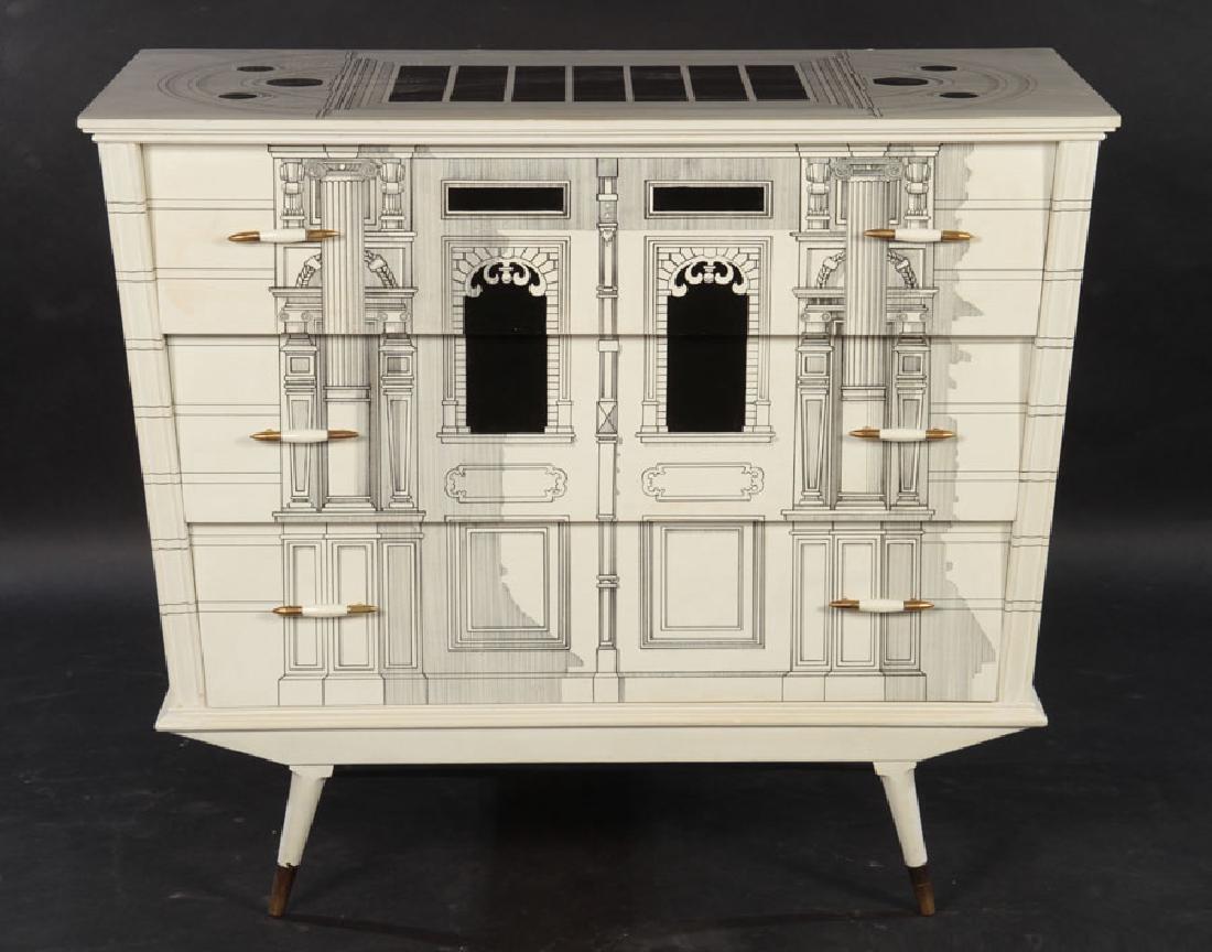 FORNASETTI STYLE PAINT DECORATED COMMODE 1970 (1 of 6)