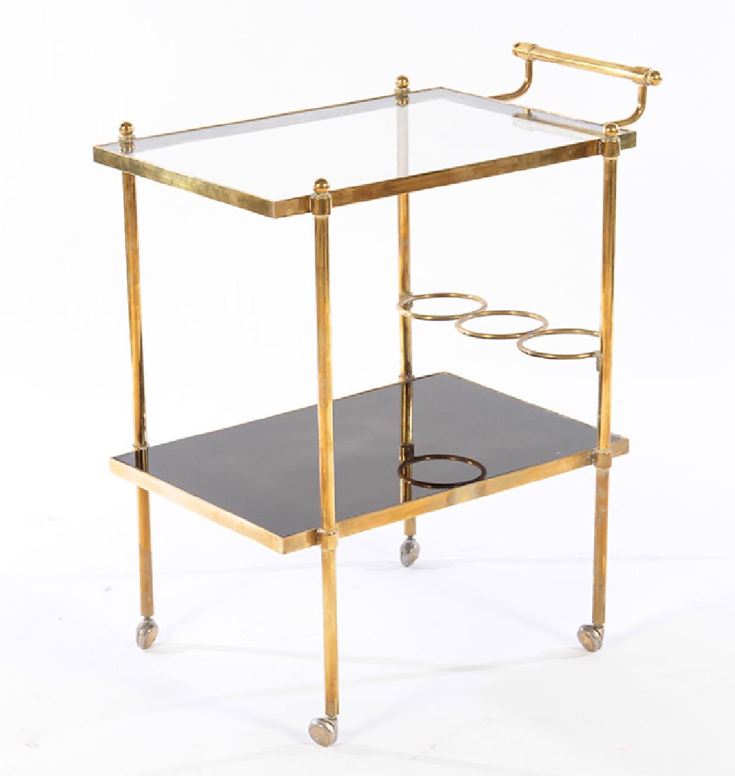 MID CENTURY BRASS BAR DRINKS CART 1960 (1 of 5)