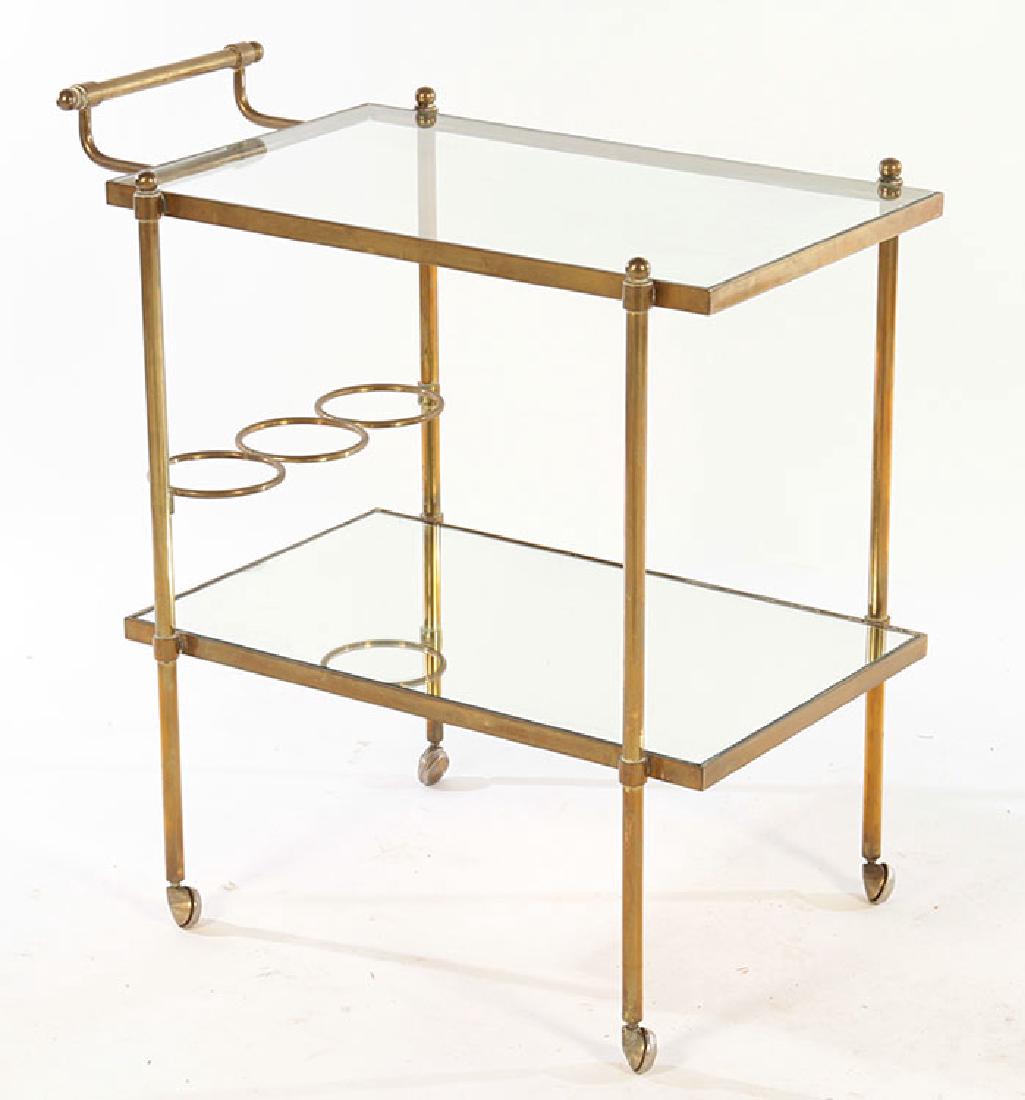 MID CENTURY BRASS BAR DRINKS CART 1960 (1 of 5)