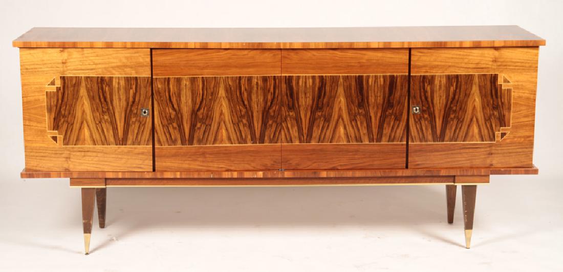 FRENCH HIGHLY FIGURED WOOD SIDEBOARD 1950 (1 of 5)