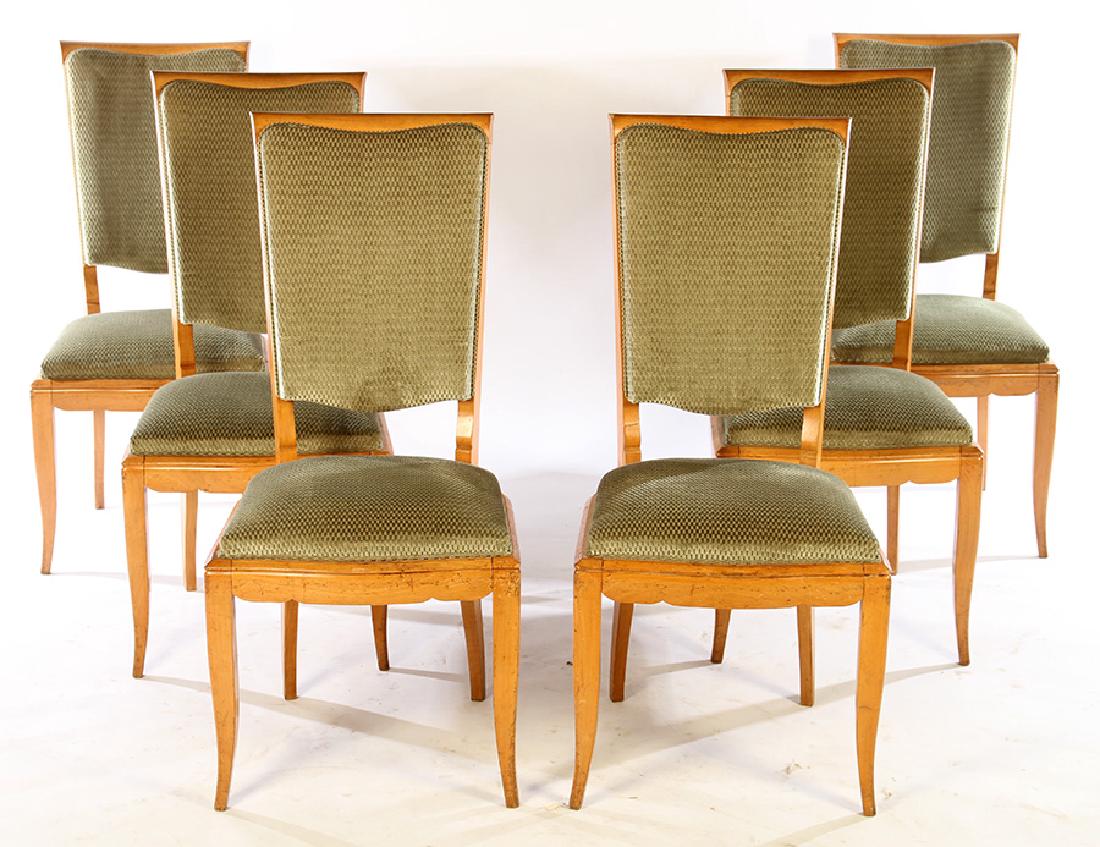 SET 6 UPHOLSTERED DINING ROOM CHAIRS 1950 (1 of 5)
