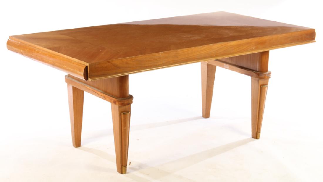 FRENCH DINING TABLE JULES LELEU INLAID TOP 1940 (1 of 4)