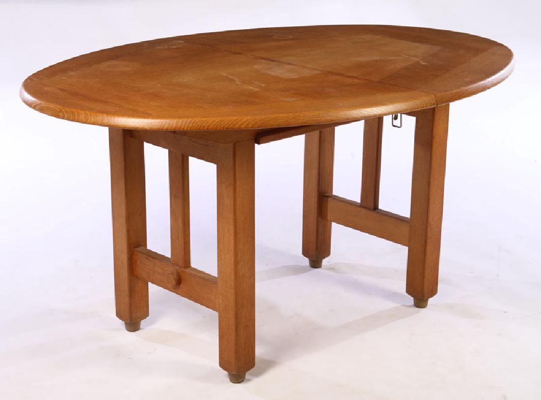 FRENCH GUILLERME ET CHAMBRON OAK DINING TABLE (1 of 4)
