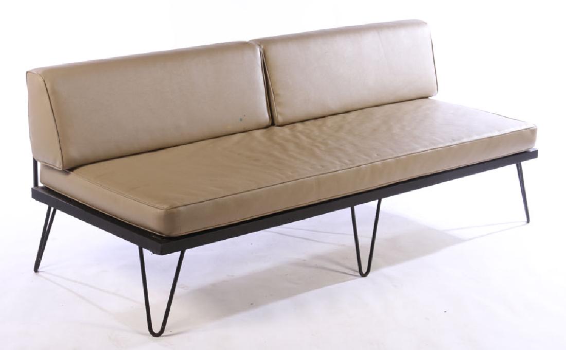 MID CENTURY MODERN WROUGHT IRON DAYBED VINYL 1970 (1 of 5)