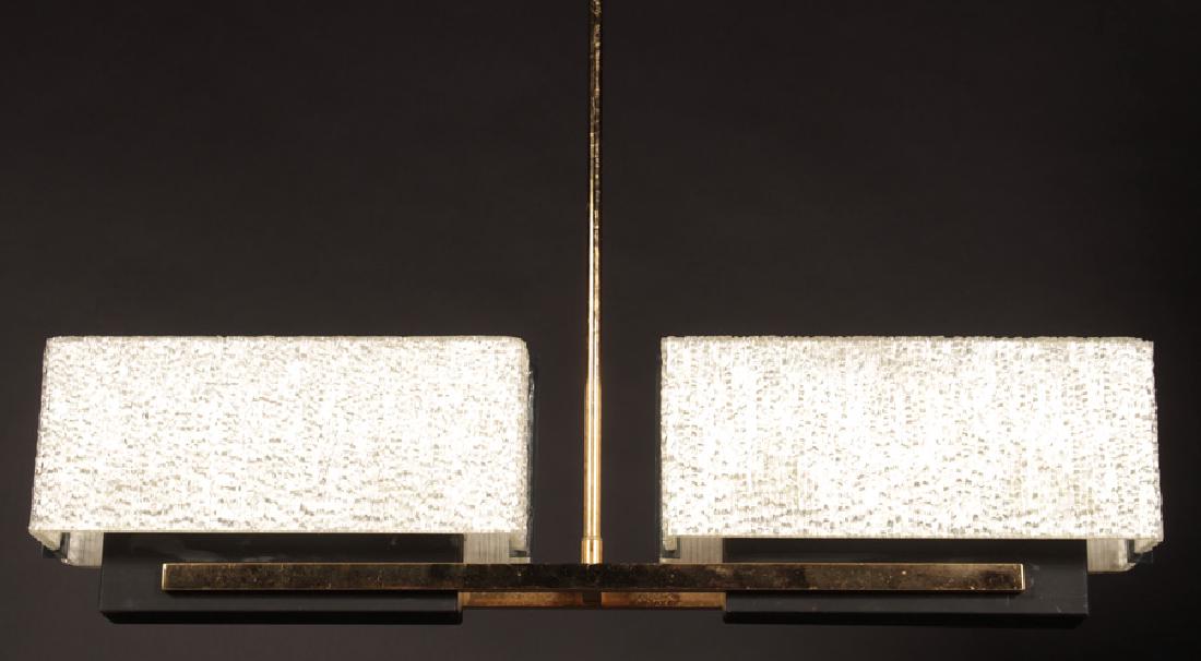 FRENCH MODERN HANGING LIGHT PLASTIC SHADES 1970 (1 of 3)