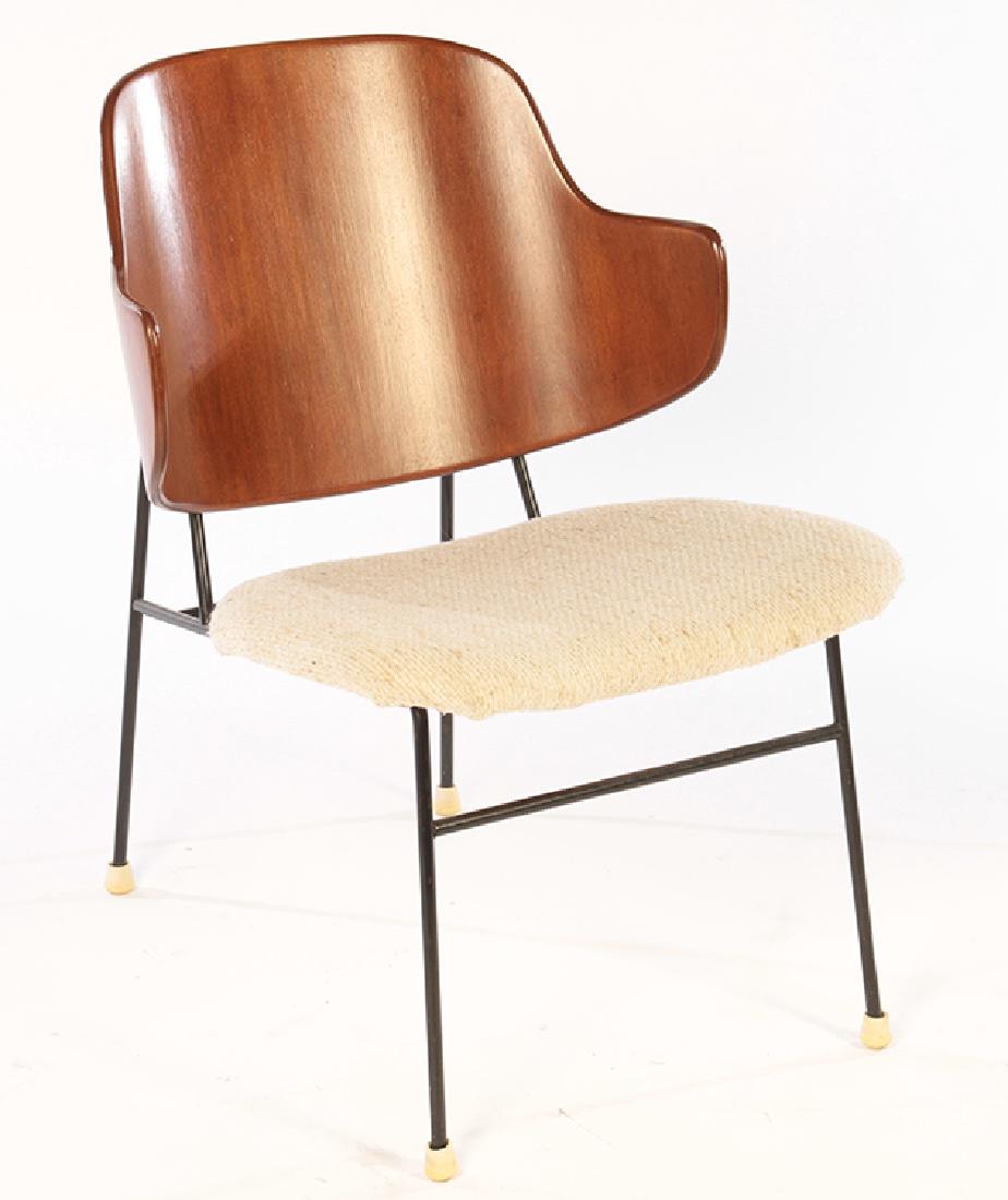 MID CENTURY MODERN WROUGHT IRON CHAIR 1950 (1 of 4)