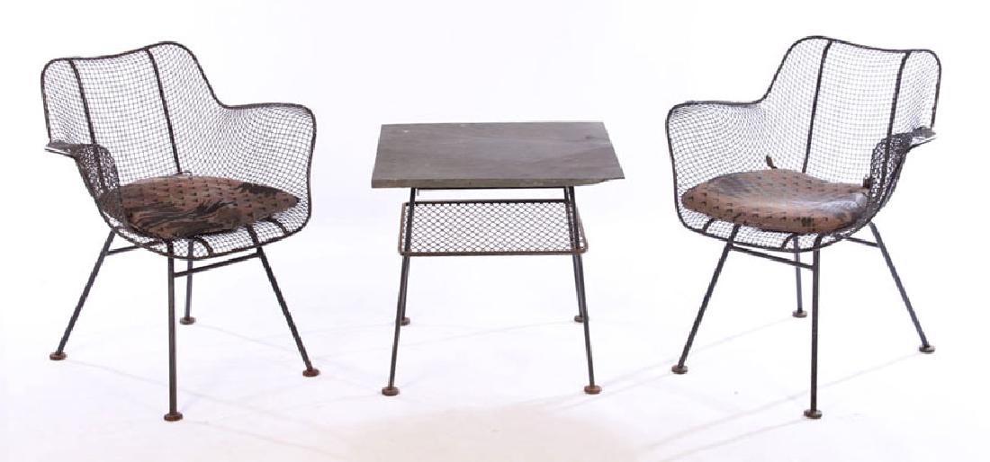 3 PC SET WOODARD WROUGHT IRON GARDEN FURNITURE (1 of 6)