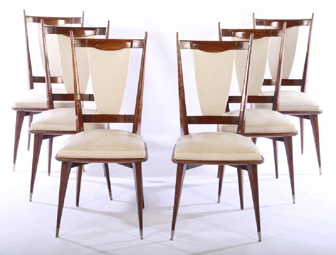 SET OF 6 MID CENTURY ITALIAN DINING CHAIRS C.1960 (1 of 5)