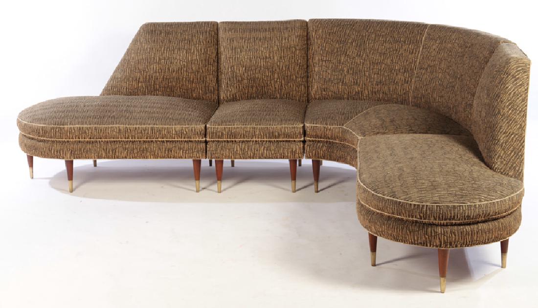 ITALIAN FOUR PART MID CENTURY MODERN SOFA 1960 (1 of 4)