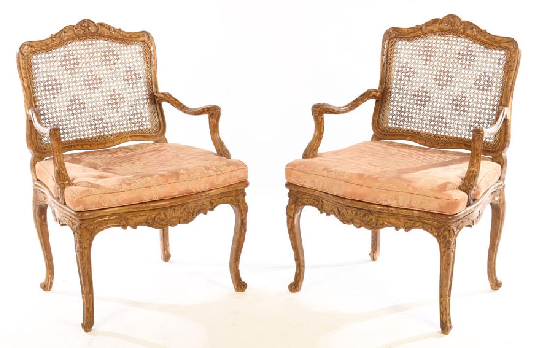 19TH CENT. FRENCH LOUIS XV CARVED CHAIRS (1 of 6)