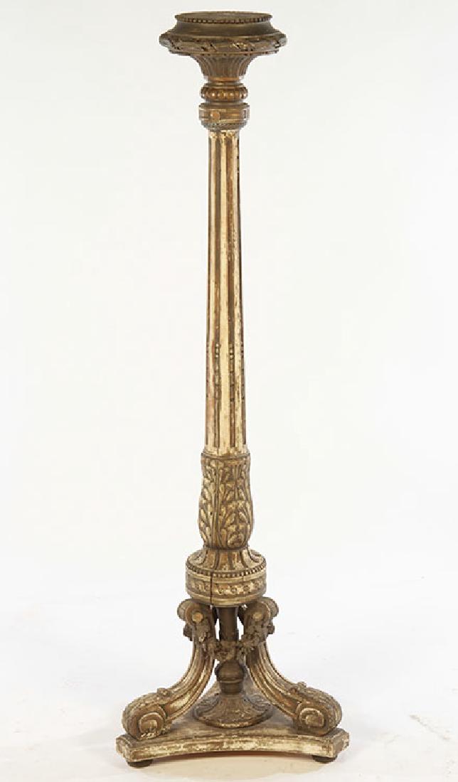 CONTINENTAL CARVED PAINTED TORCHIERE 1920 (1 of 4)