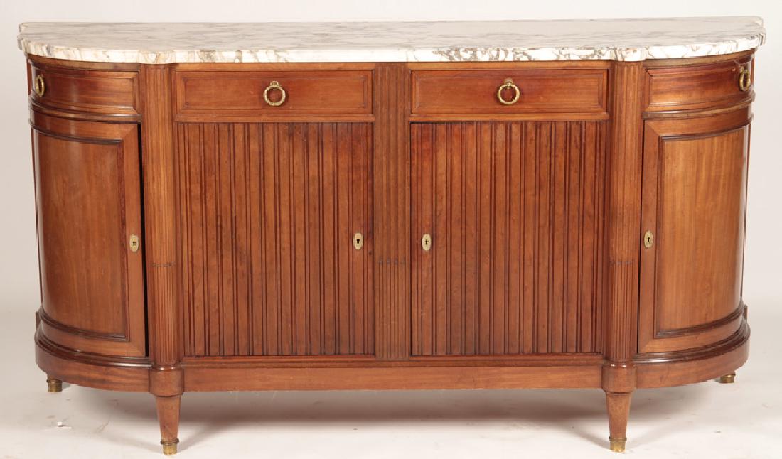 FRENCH LOUIS XVI STYLE SIDEBOARD MARBLE TOP 1910 (1 of 6)