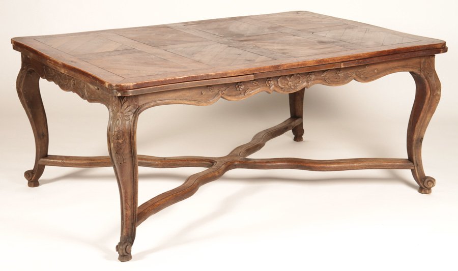 FRENCH DRAW LEAF OAK DINING TABLE 1920 (1 of 6)