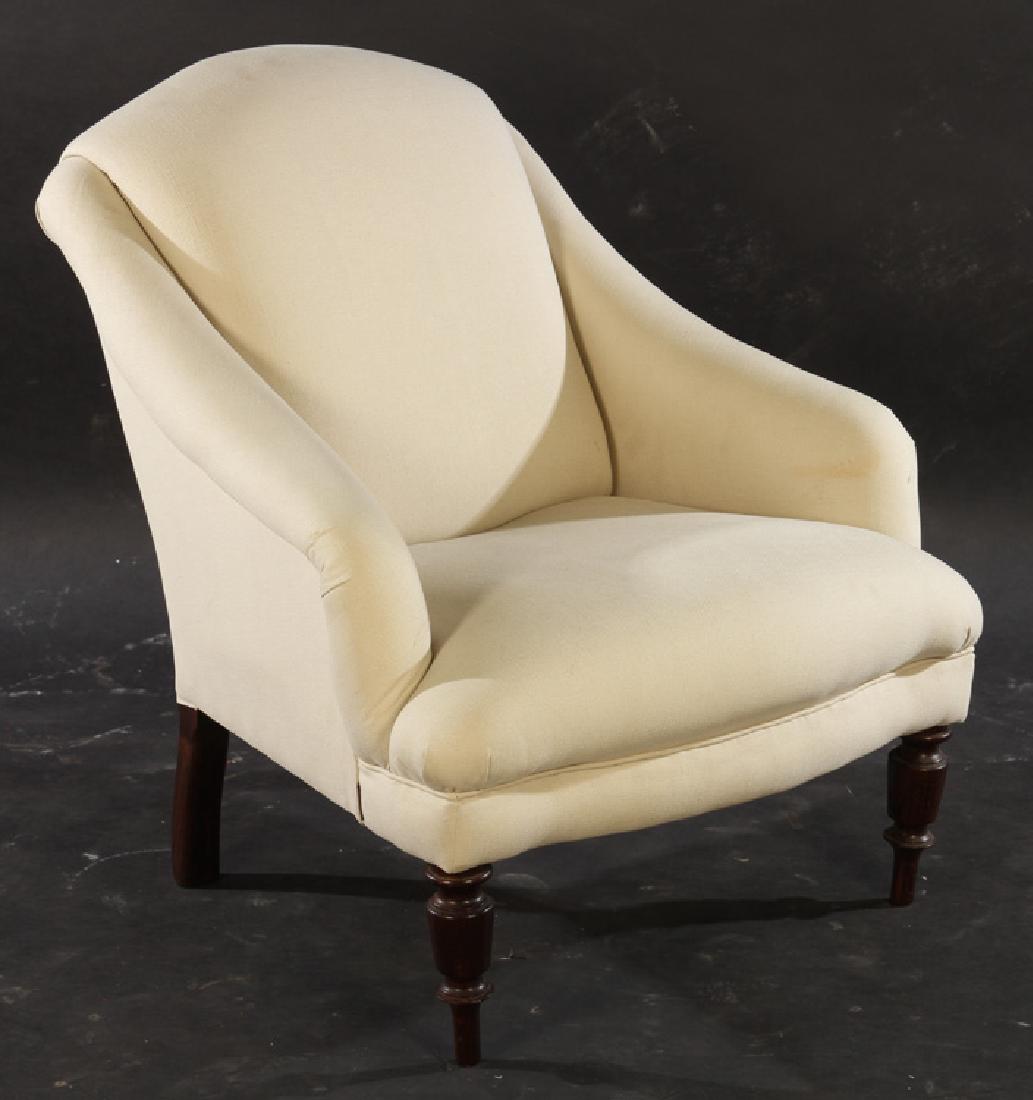 LOW SLUNG UPHOLSTERED CHAIR NAPOLEON III STYLE (1 of 4)