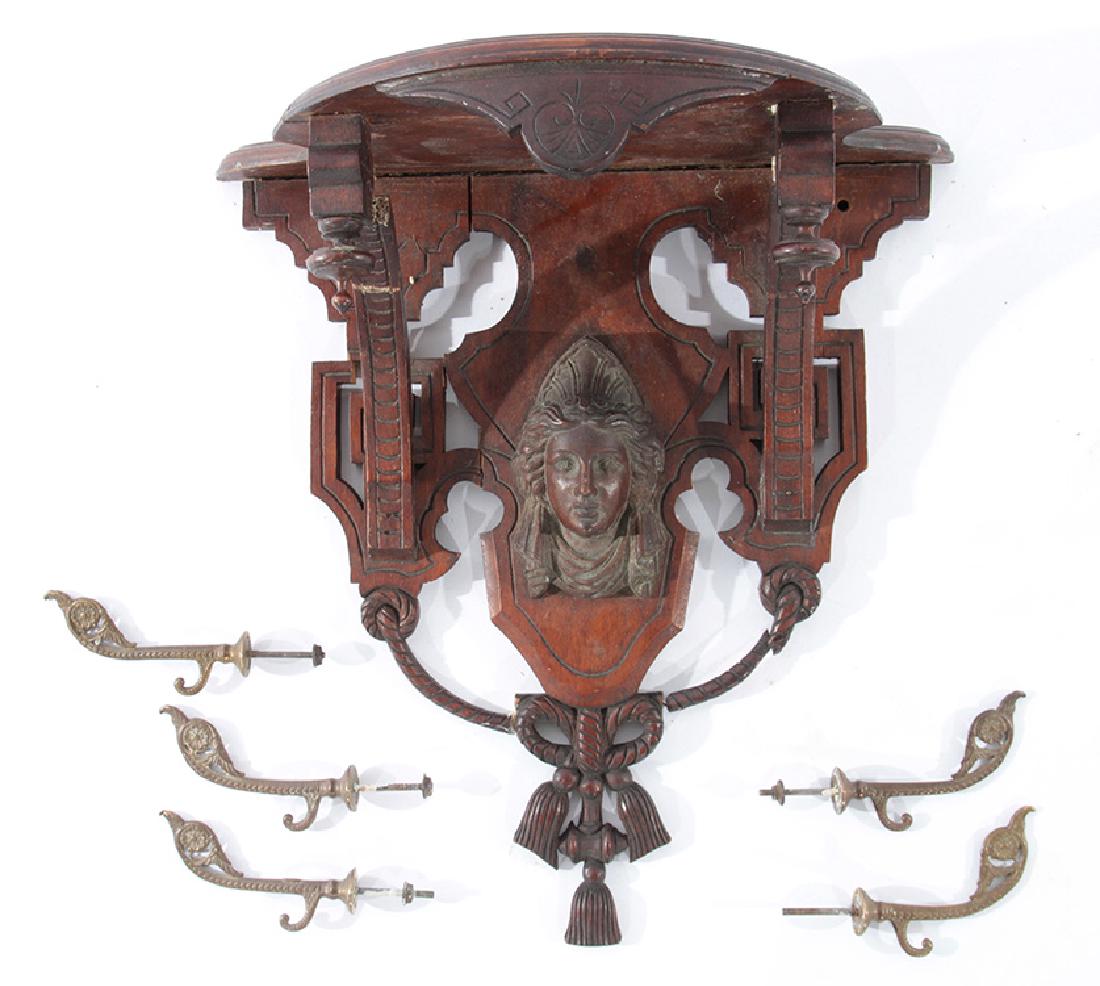 GROUP OF 5 VICTORIAN TIEBACKS AND CORBEL 1890 (1 of 6)