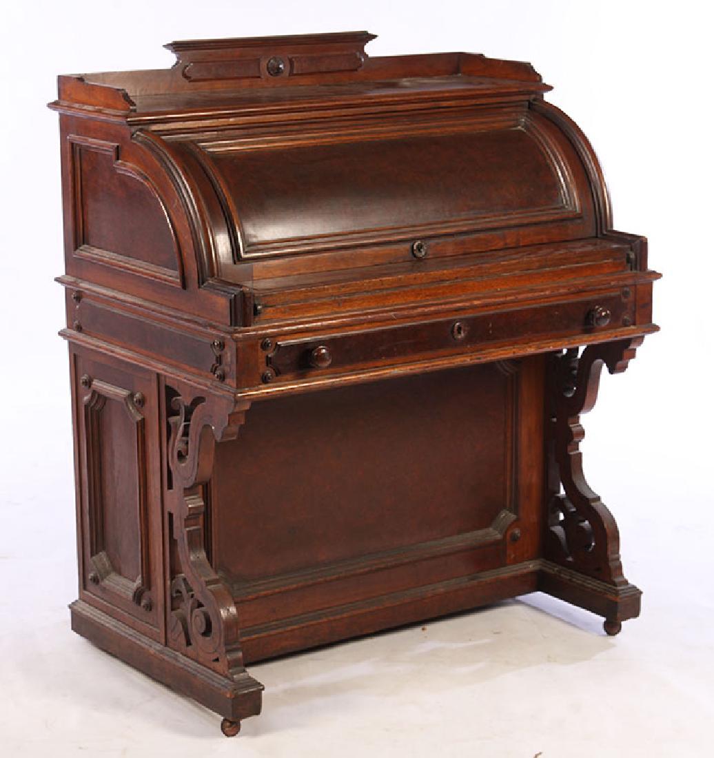 AMERICAN VICTORIAN CYLINDER DESK 1880 (1 of 5)