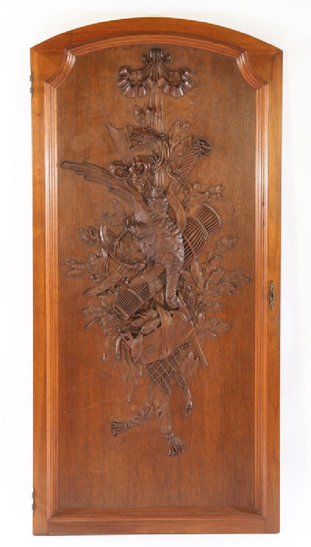 19TH CENT. CONTINENTAL CARVED WALNUT PANEL (1 of 5)