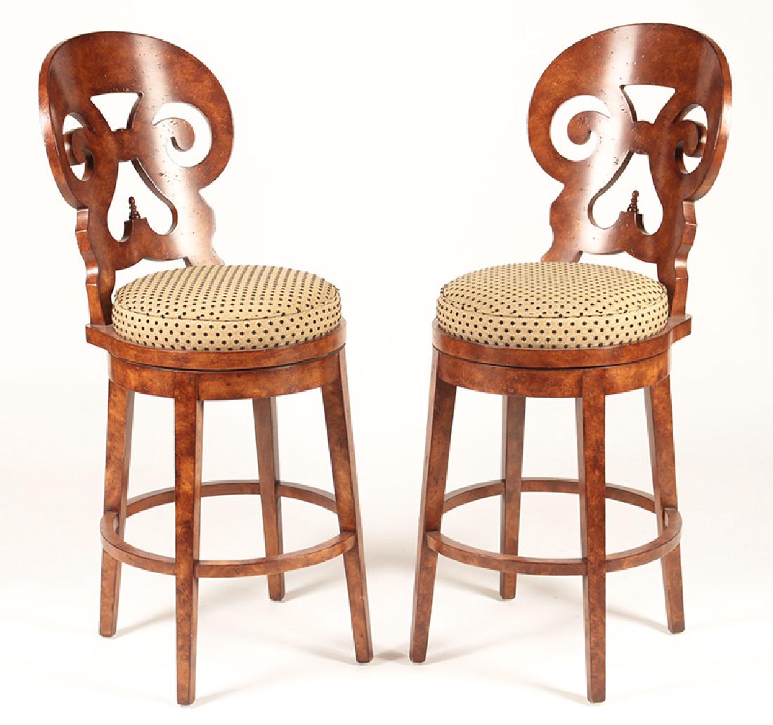 PAIR OF BIEDERMEIER STYLE BAR STOOLS (1 of 6)
