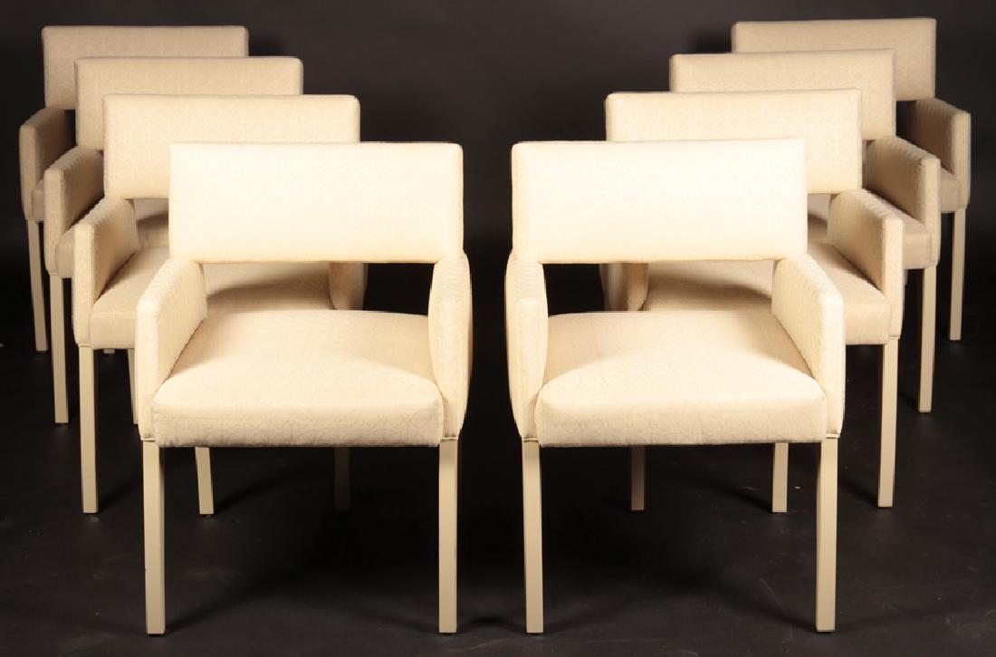SET OF 8 STYLISH UPHOLSTERED DINING CHAIRS (1 of 6)