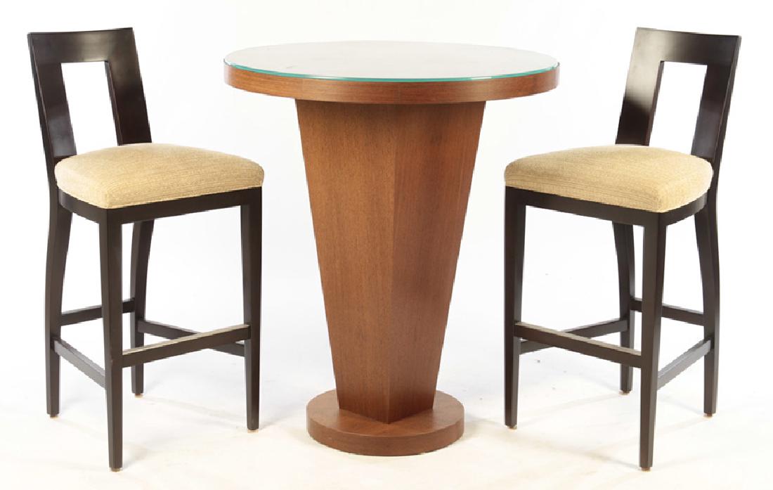 ART DECO STYLE BAR TABLE AND 2 STOOLS (1 of 5)