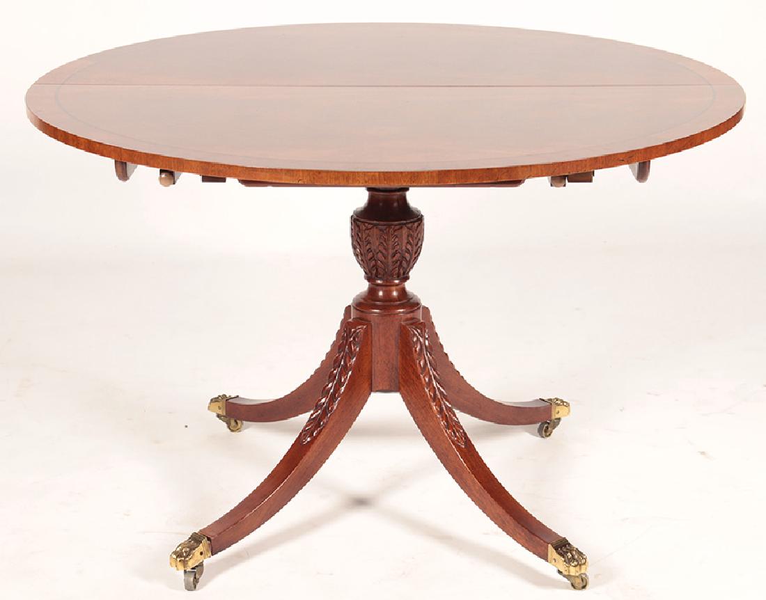BAKER STYLE SINGLE PEDESTAL DINING TABLE (1 of 4)