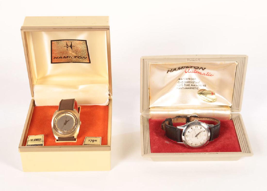 2 MID CENTURY HAMILTON STRAP WATCHES WITH BOXES (1 of 6)