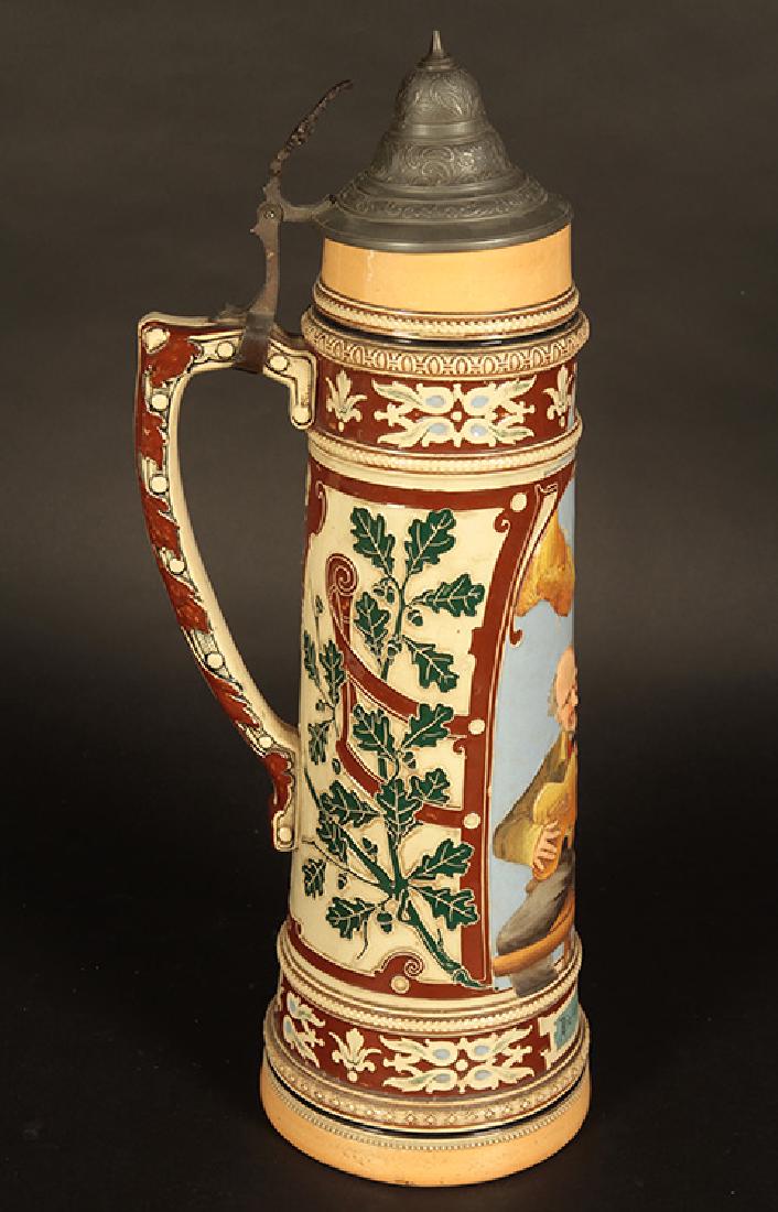 LARGE LIDDED GERMAN STEIN MARKED 1940 (1 of 6)