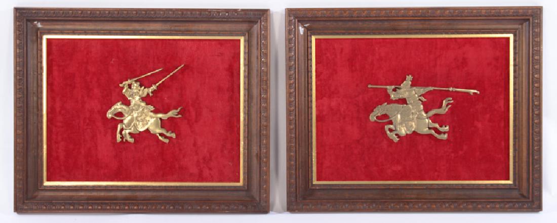 SAMURAI FIGURES MOUNTED IN VELVET FRAMES (1 of 5)
