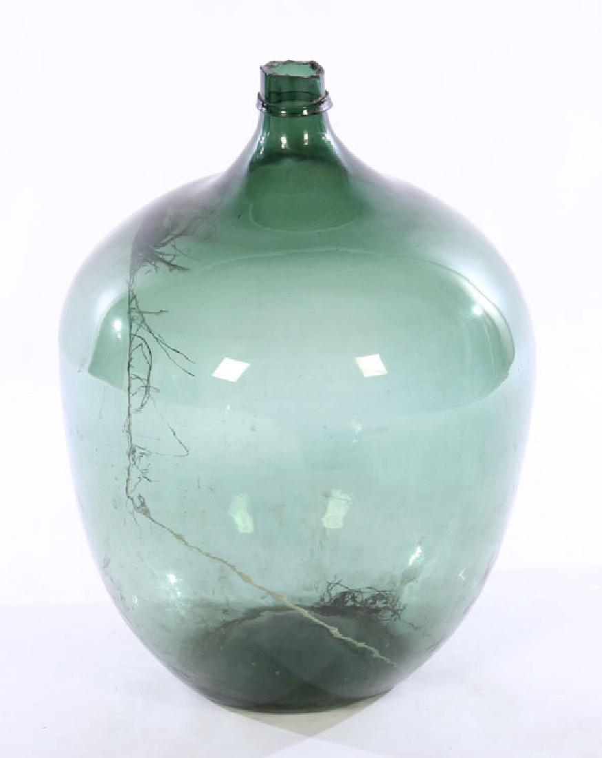 LARGE BLOWN GLASS VESSEL FRENCH WINE BOTTLE 1900
