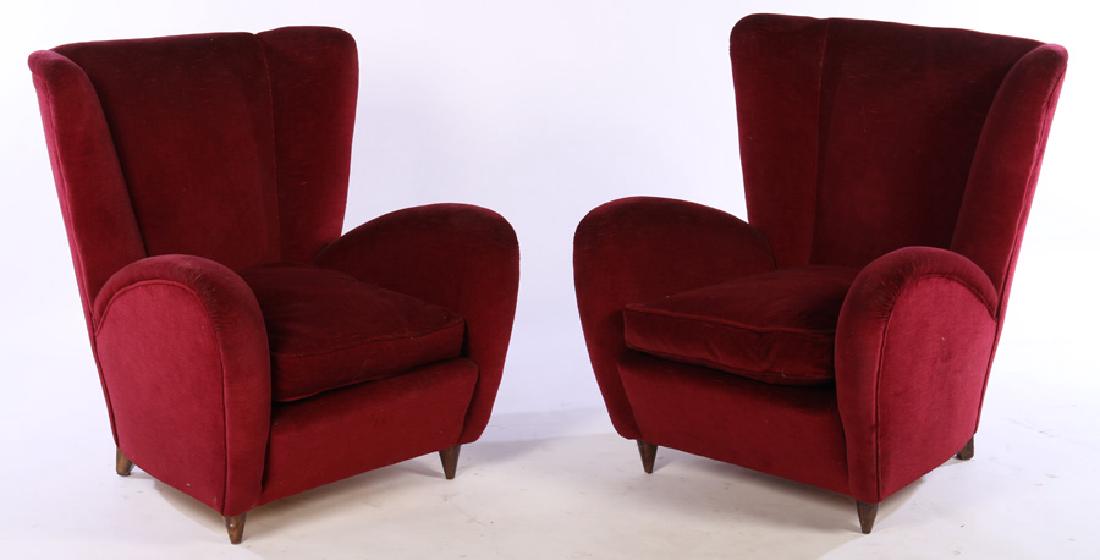PAIR ITALIAN CLUB CHAIRS PAOLO BUFFA 1950 (1 of 5)