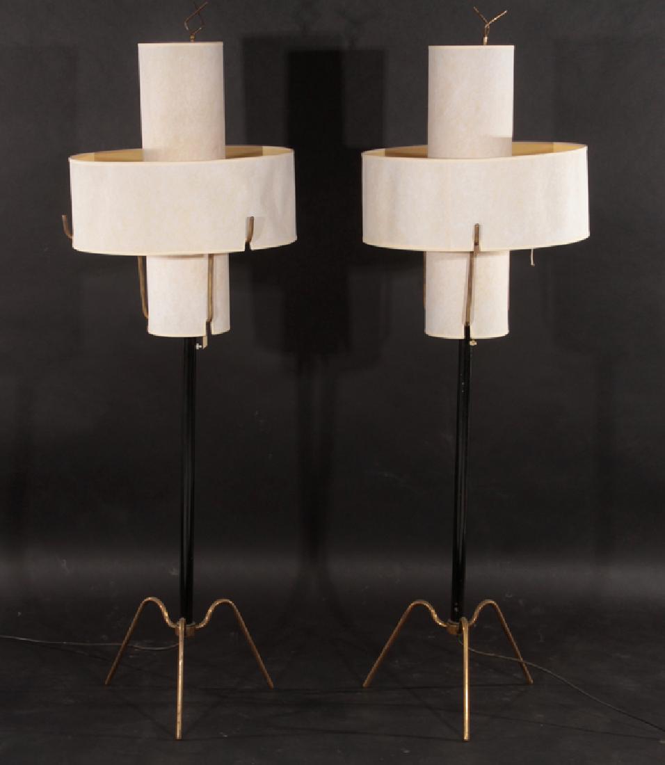 PAIR OF ITALIAN MID CENTURY MODERN FLOOR LAMPS (1 of 5)