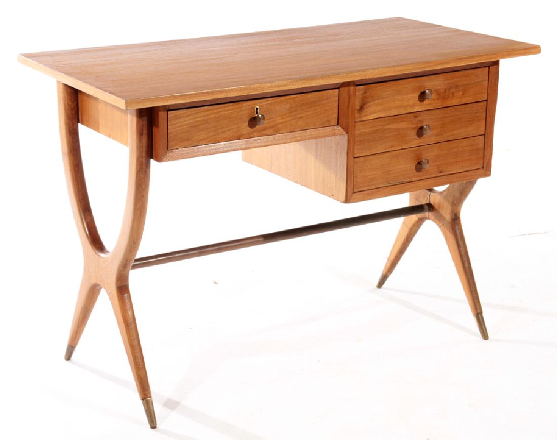 GIO PONTI STYLE DESK 4 DRAWERS CURULE BASE 1960 (1 of 5)