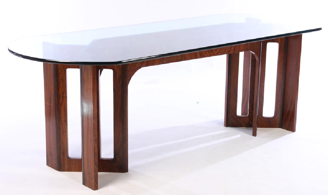 ITALIAN MID CENTURY MODERN TABLE GLASS TOP 1970 (1 of 4)