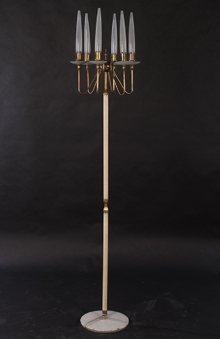 ANGELO LELLI BRASS FLOOR LAMP 6 LIGHTS 1960 (1 of 5)