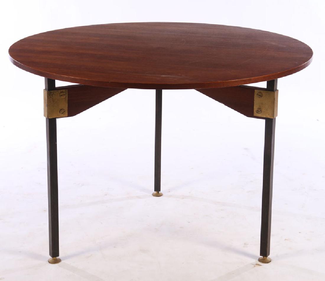 ITALIAN DINING TABLE IRON LEGS BRONZE MOUNTS 1960 (1 of 3)