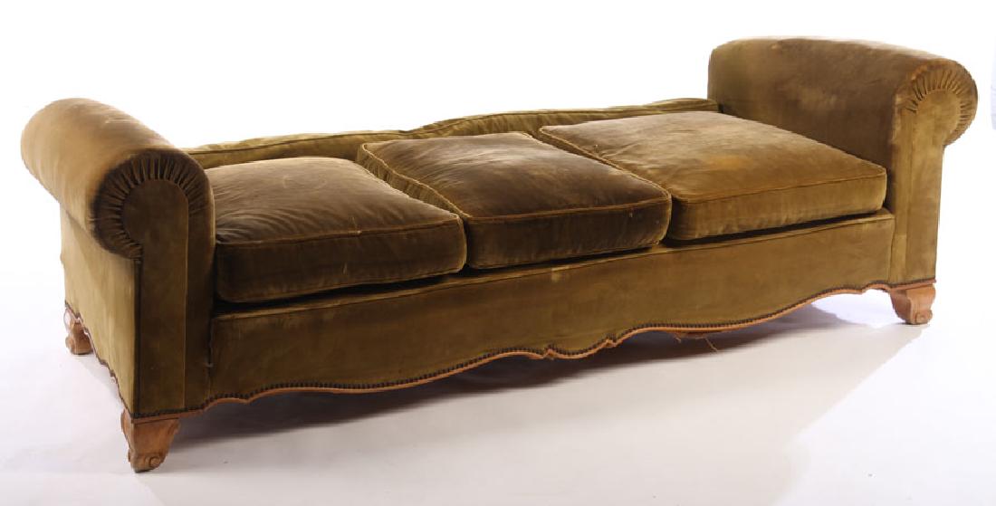FRENCH VELVET UPHOLSTERED DAYBED ANDRE ARBUS 1950 (1 of 4)
