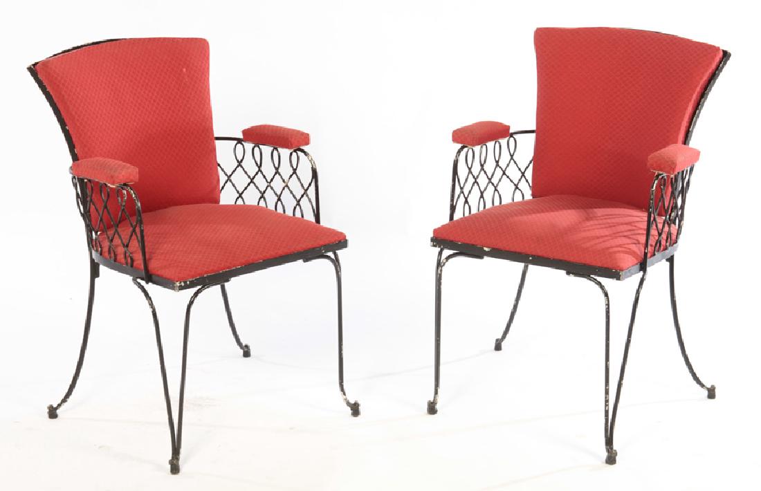 PR FRENCH WROUGHT IRON ARM CHAIRS RENE PROU 1950 (1 of 5)