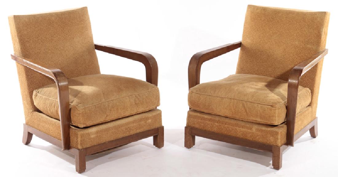 PR FRENCH LOUNGE CHAIRS LOOSE CUSHION SEATS 1940 (1 of 6)