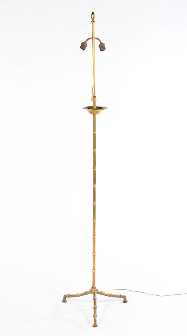 MID CENTURY BRASS FAUX BAMBOO FLOOR LAMP 1960 (1 of 4)