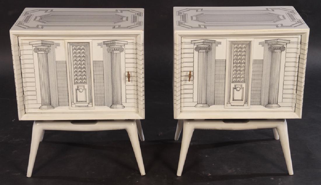 PR DECORATED END TABLES MANNER OF FORNASETTI 1960 (1 of 6)