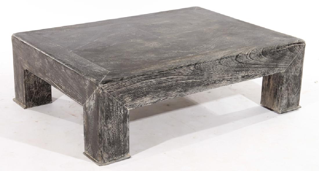 CERUSED OAK COFFEE TABLE PARQUETRY TOP (1 of 4)