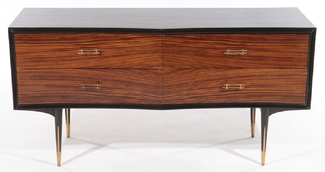 MODERN EBONIZED MACASSAR CHEST OF DRAWERS 1960 (1 of 5)