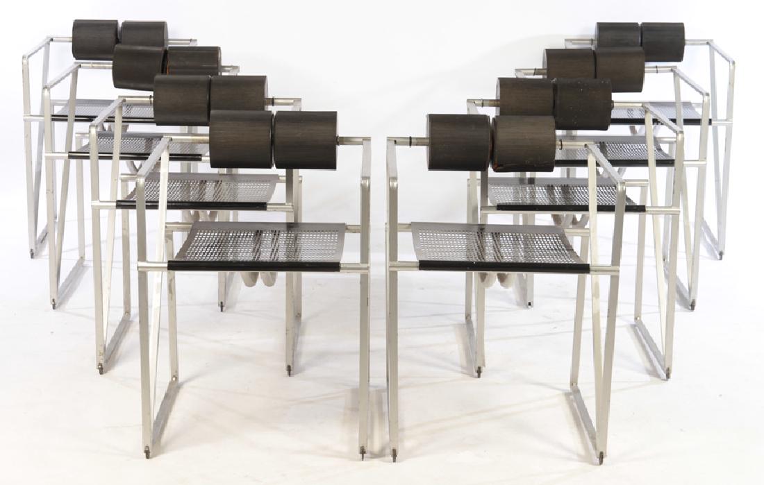 SET 8 WROUGHT IRON RUBBER ARM CHAIRS 1980 (1 of 5)